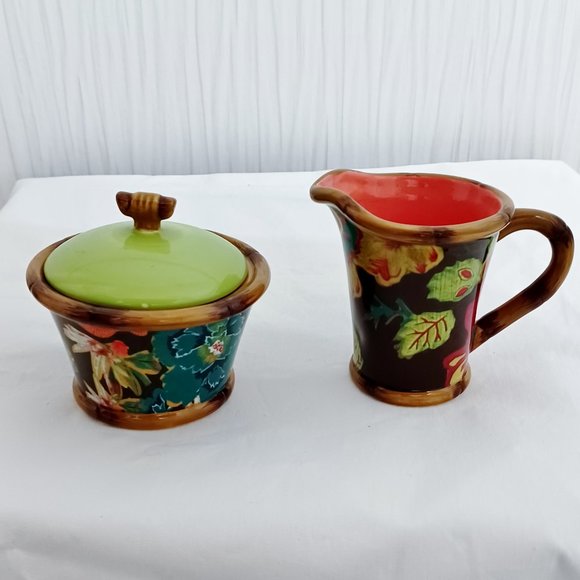 Tracy Porter Poetic Wanderlust Sugar Cream Set of 2 Eden Ranch Floral Pattern - Picture 1 of 5
